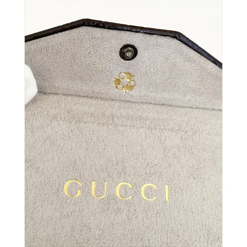 GUCCI GG Sima Guccissima Vintage Trifold Sunglass Eyeglass Case Monogram Luxury